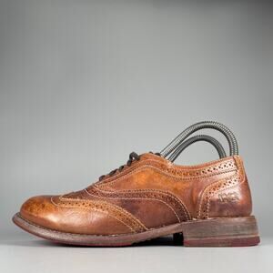 BED STU Cobbler Series Women's Size 7.5 Brown Leather Oxford Wingtip Dress Shoes